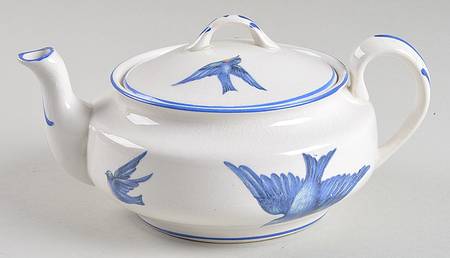 Blue Bird Mini Teapot & Lid