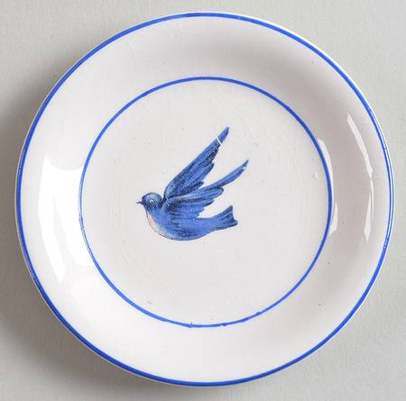 Blue Bird Butter Pat