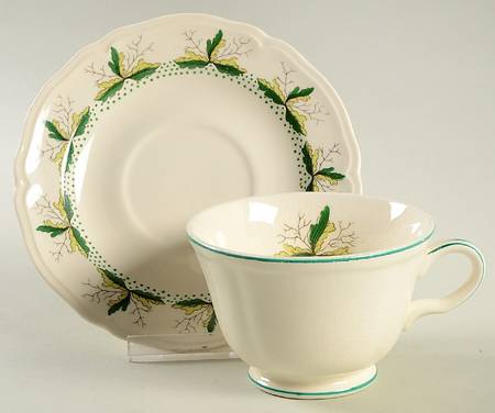 Leaf Dance Footed Cup & Saucer Set