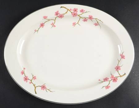 Peach Blossom 13" Oval Serving Platter