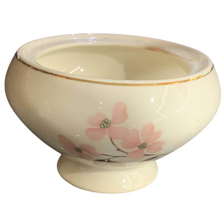 Pink Dogwood (Gold Trim) Sugar Bowl No Lid
