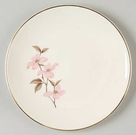 Pink Dogwood (Gold Trim) Bread & Butter Plate