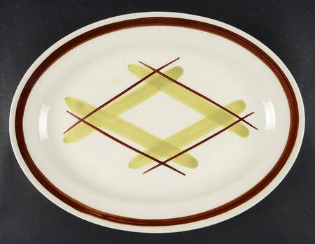 Plaid 12" Oval Serving Platter