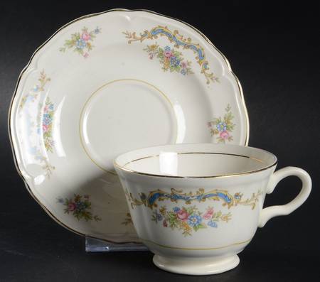 Princess (Blue) Footed Cup & Saucer Set