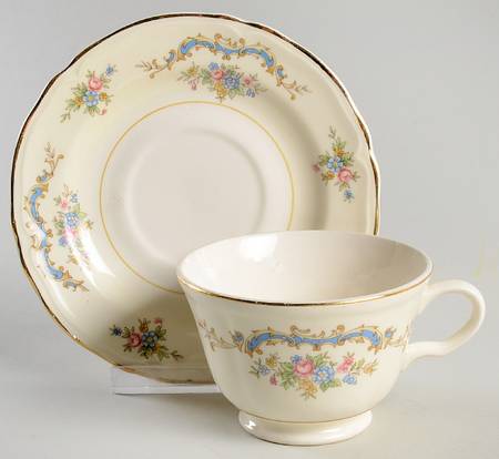 Princess (Blue) Footed Cup & Saucer Set