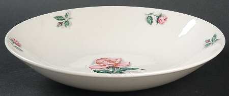 Rose and Leaf Coupe Soup Bowl