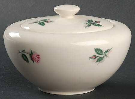 Rose and Leaf Sugar Bowl & Lid