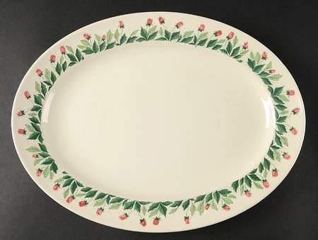 Rose Path 13" Oval Serving Platter