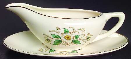 Sharon Gravy Boat & Underplate/Relish by Edwin Knowles