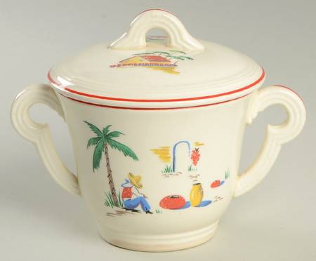Sleeping Mexican Sugar Bowl & Lid