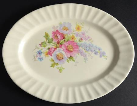 Spring Bouquet 11" Oval Serving Platter