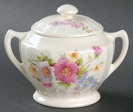 Spring Bouquet Sugar Bowl & Lid by Edwin Knowles