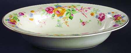 Springtime Classic 9" Oval Vegetable Bowl