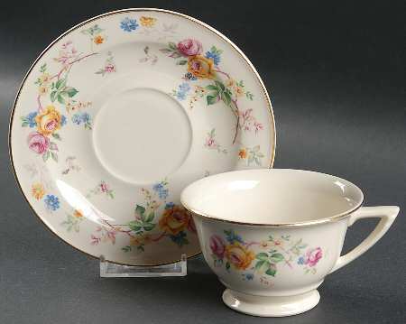 Springtime Classic Footed Cup & Saucer Set