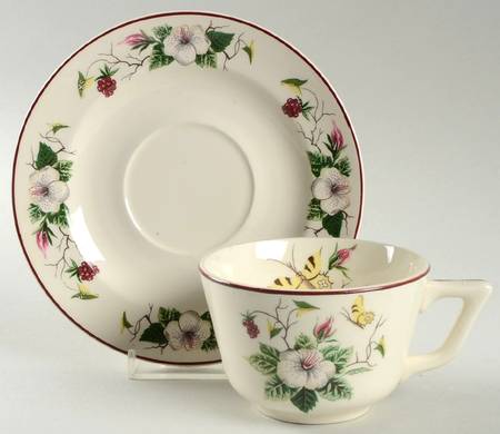 Spring Glory Flat Cup & Saucer Set