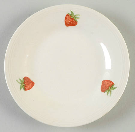 Strawberry Bread & Butter Plate