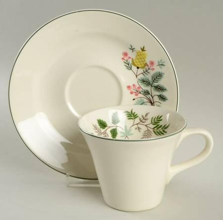 Summer Garden Flat Cup & Saucer Set
