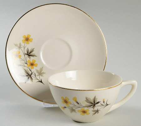 Sun Light Flat Cup & Saucer Set