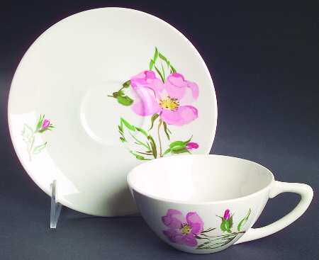 Sweetbriar Flat Cup & Saucer Set