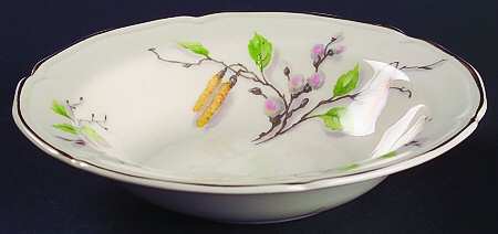 Sylvan (Gold Trim) Rim Fruit/Dessert (Sauce) Bowl