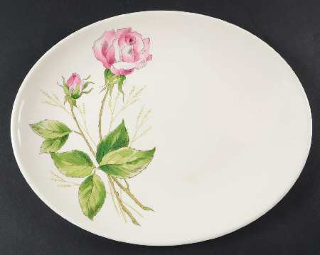 Tea Rose 12" Oval Serving Platter