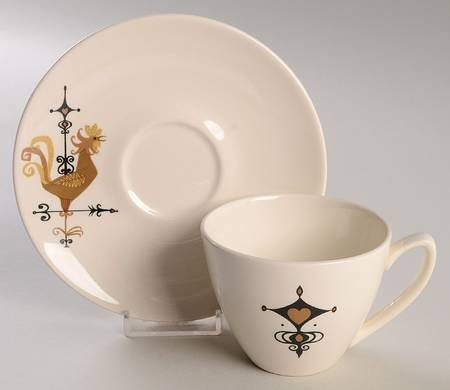 Weather Vane Flat Cup & Saucer Set