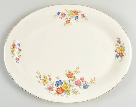 Wildrose 15" Oval Serving Platter