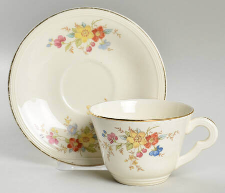 Wildrose Footed Cup & Saucer Set