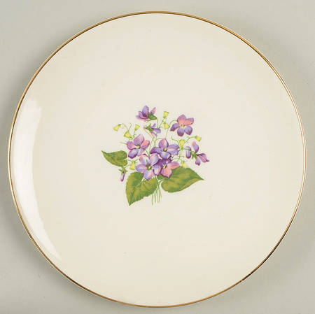 Wood Violets Bread & Butter Plate