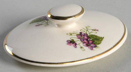 Wood Violets Lid for Sugar Bowl