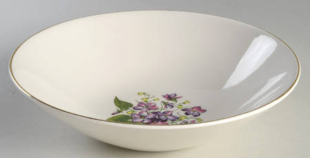 Wood Violets 9" Round Vegetable Bowl