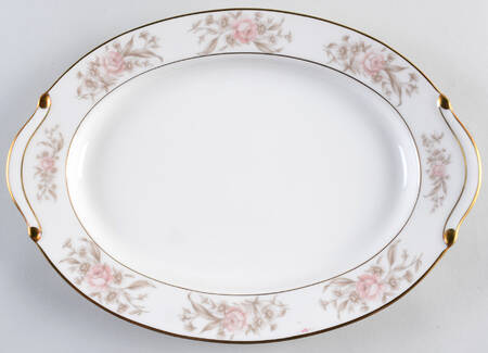 Ivory Rose (USA) 14" Oval Serving Platter