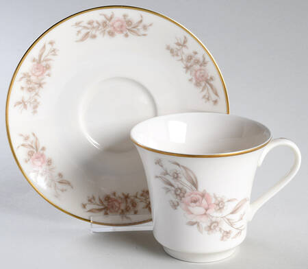 Ivory Rose (USA) Footed Cup & Saucer Set
