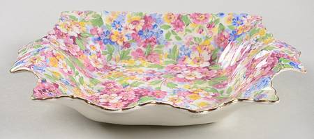 Apple Blossom Chintz Handled Tray
