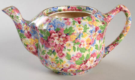 Apple Blossom Chintz Mini Teapot No Lid