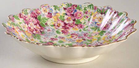 Apple Blossom Chintz 7" Round Shell Tray