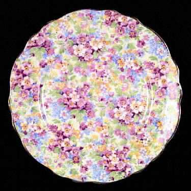 Apple Blossom Chintz Luncheon Plate