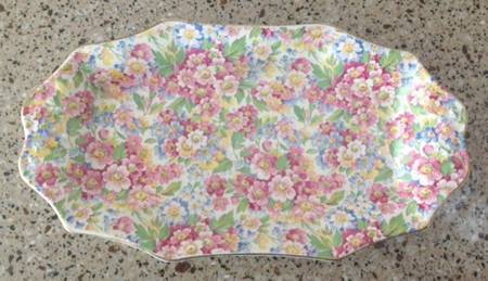 Apple Blossom Chintz Small Sandwich Tray