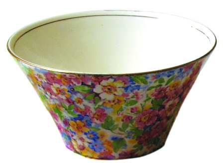 Apple Blossom Chintz Open Sugar Bowl