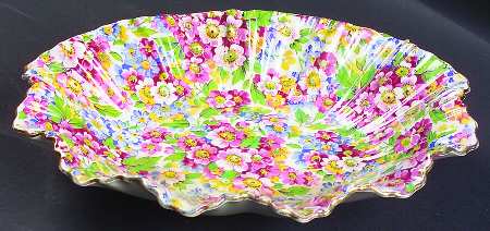 Apple Blossom Chintz 8" Oval Shell Tray