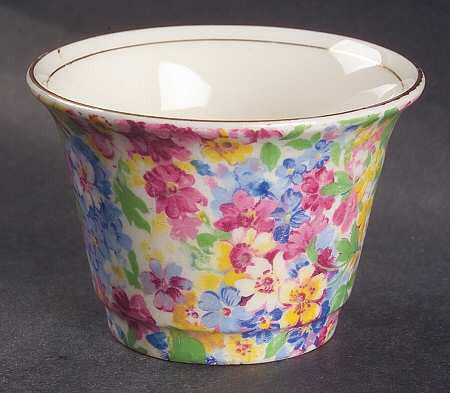 Apple Blossom Chintz Mini Open Sugar Bowl