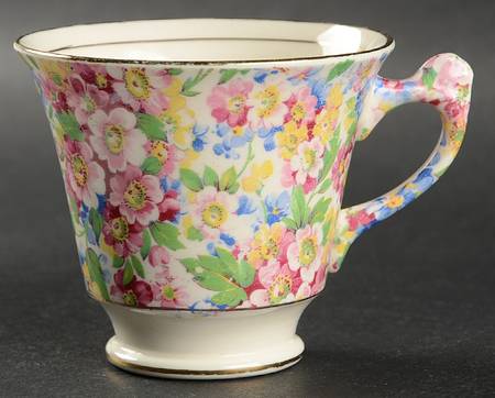 Apple Blossom Chintz Footed Cup
