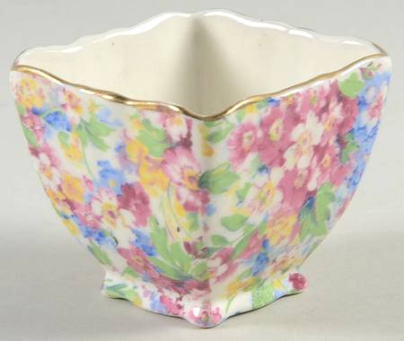 Apple Blossom Chintz Open Sugar Bowl