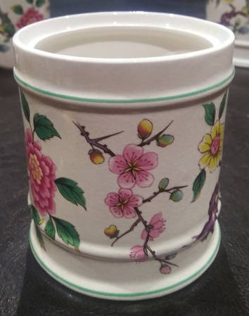 Chinese Rose Storage Jar No Lid