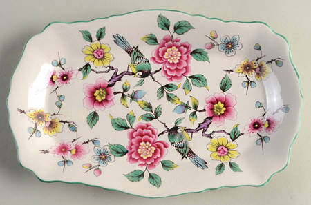 Chinese Rose Tray for Mini Creamer & Open Sugar