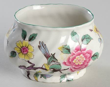 Chinese Rose Open Sugar Bowl