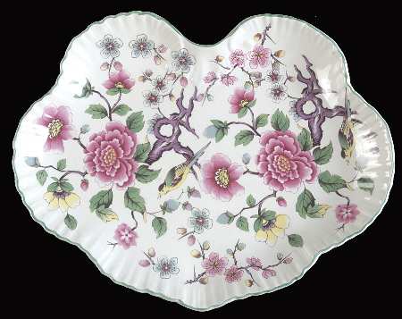 Chinese Rose 9" Scalloped Tray