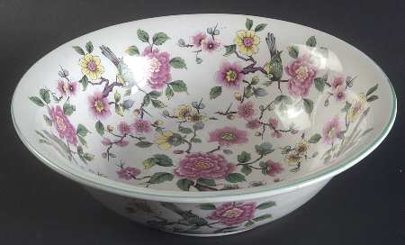 Chinese Rose 9" Round Vegetable Bowl