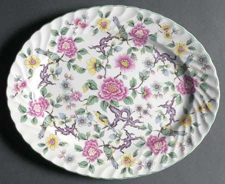 Chinese Rose 11" Oval Serving Platter