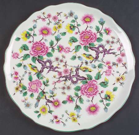Chinese Rose Cake Plate